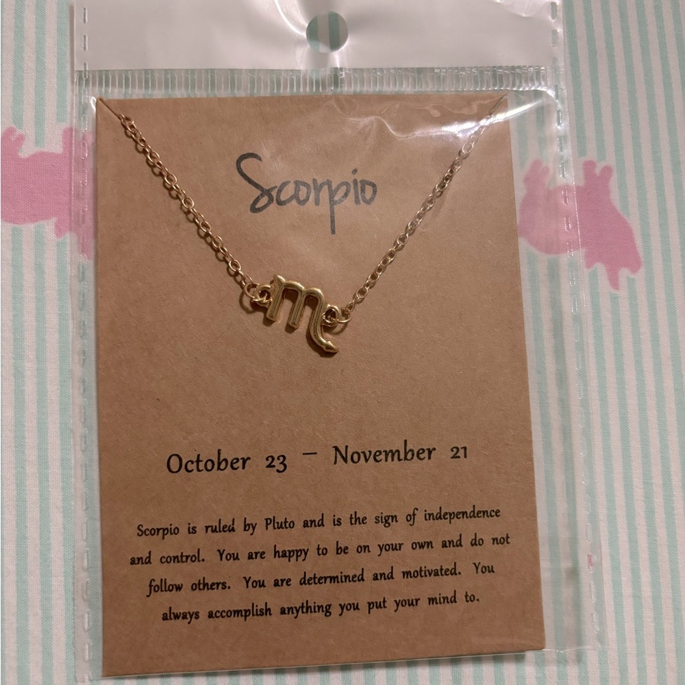 Scorpio gold plated necklace (nwt)